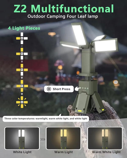 14000Mah Rechargeable Outdoor Hiking Fishing Tent Lamp 6000 LM Super Bright Magnetic Rotatable Telescopic LED RV Camping Lantern